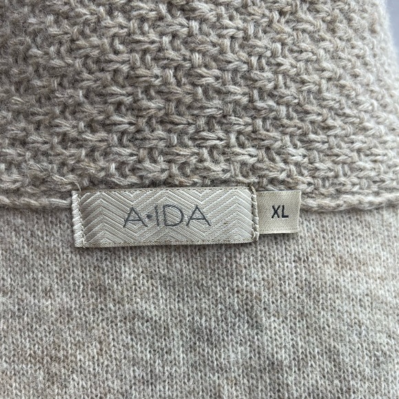 A ida wool blend cardigan light tan size XL - Picture 5 of 6